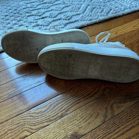 J Slides NYC white/nude Duchess lace-up knitted sneakers - Picture 13 of 14